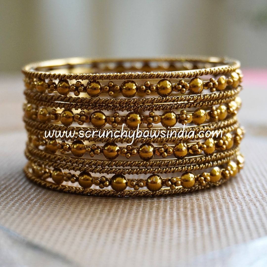 Metal Bead Bangles