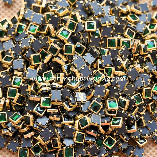 Glass Square - Dark Green