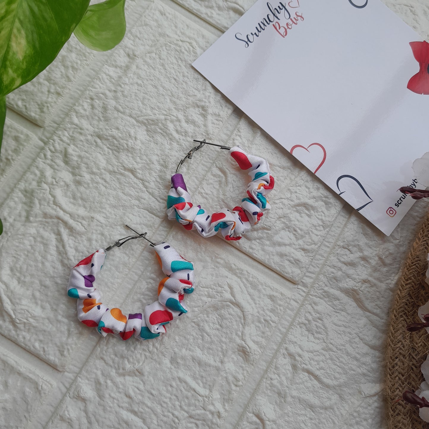 Scrunchie Hoops - Heart