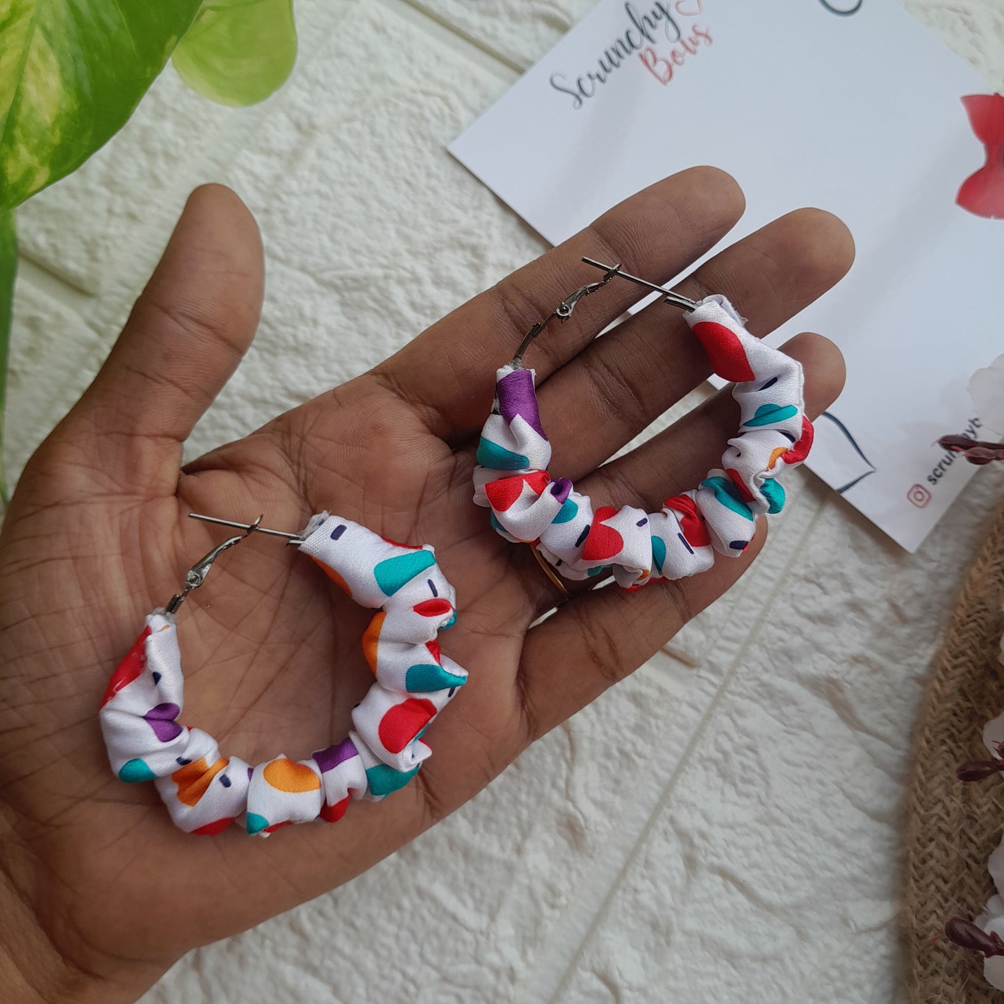 Scrunchie Hoops - Heart