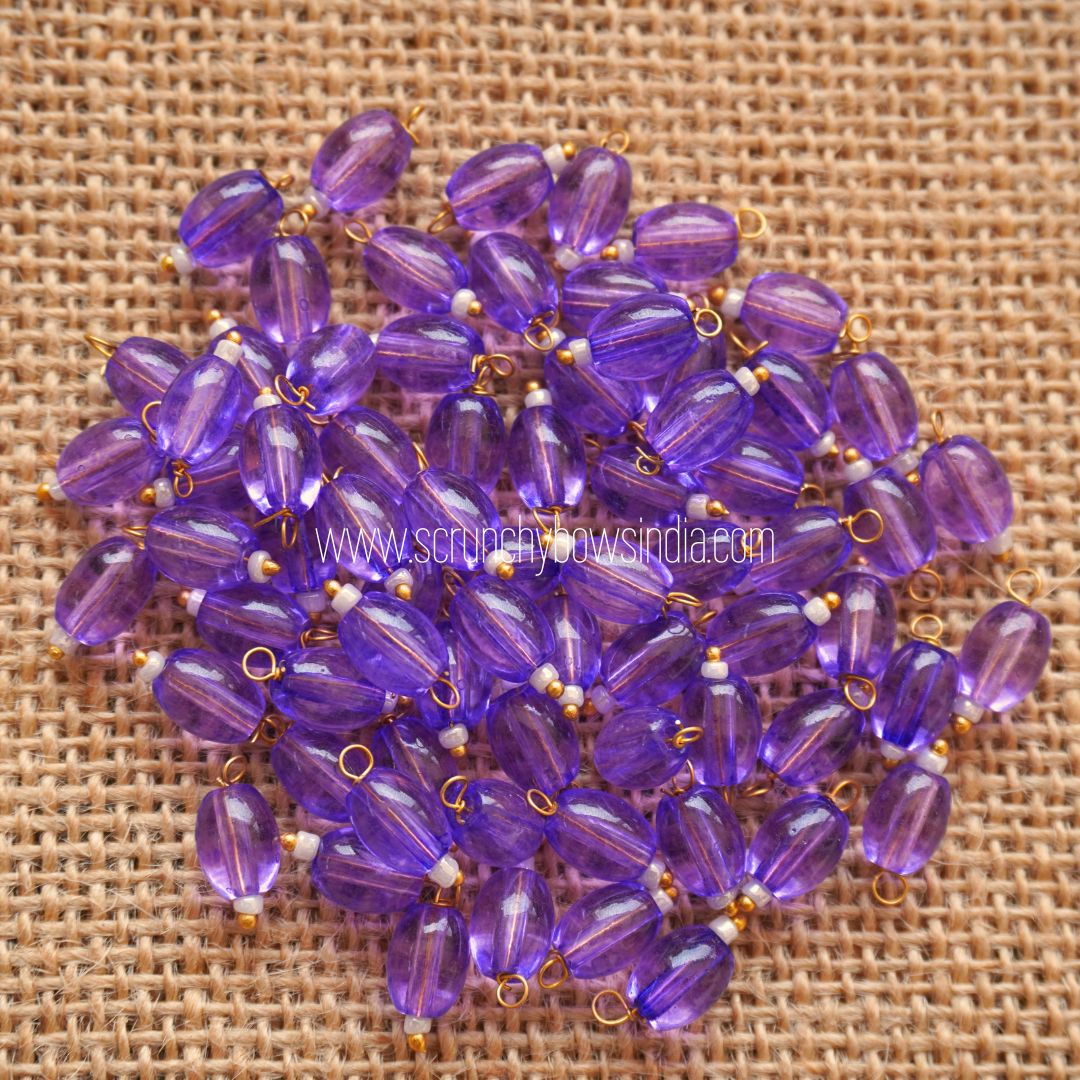 10MM Oval Hanging Beads Lavender