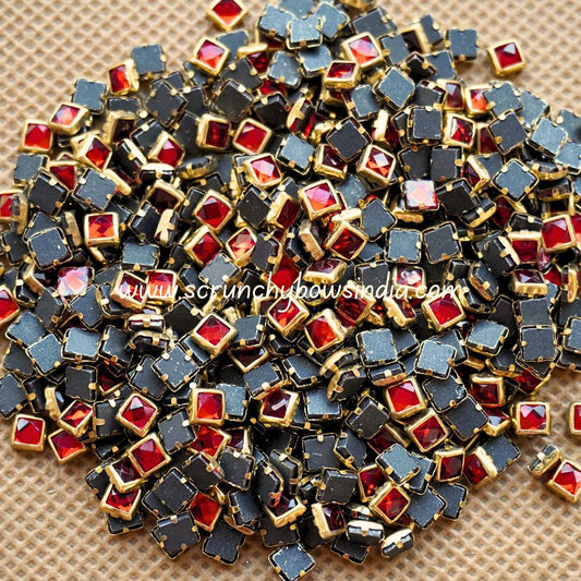 Glass Square - Red