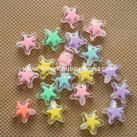 15MM Star Shape Acrylic Transparent Beads