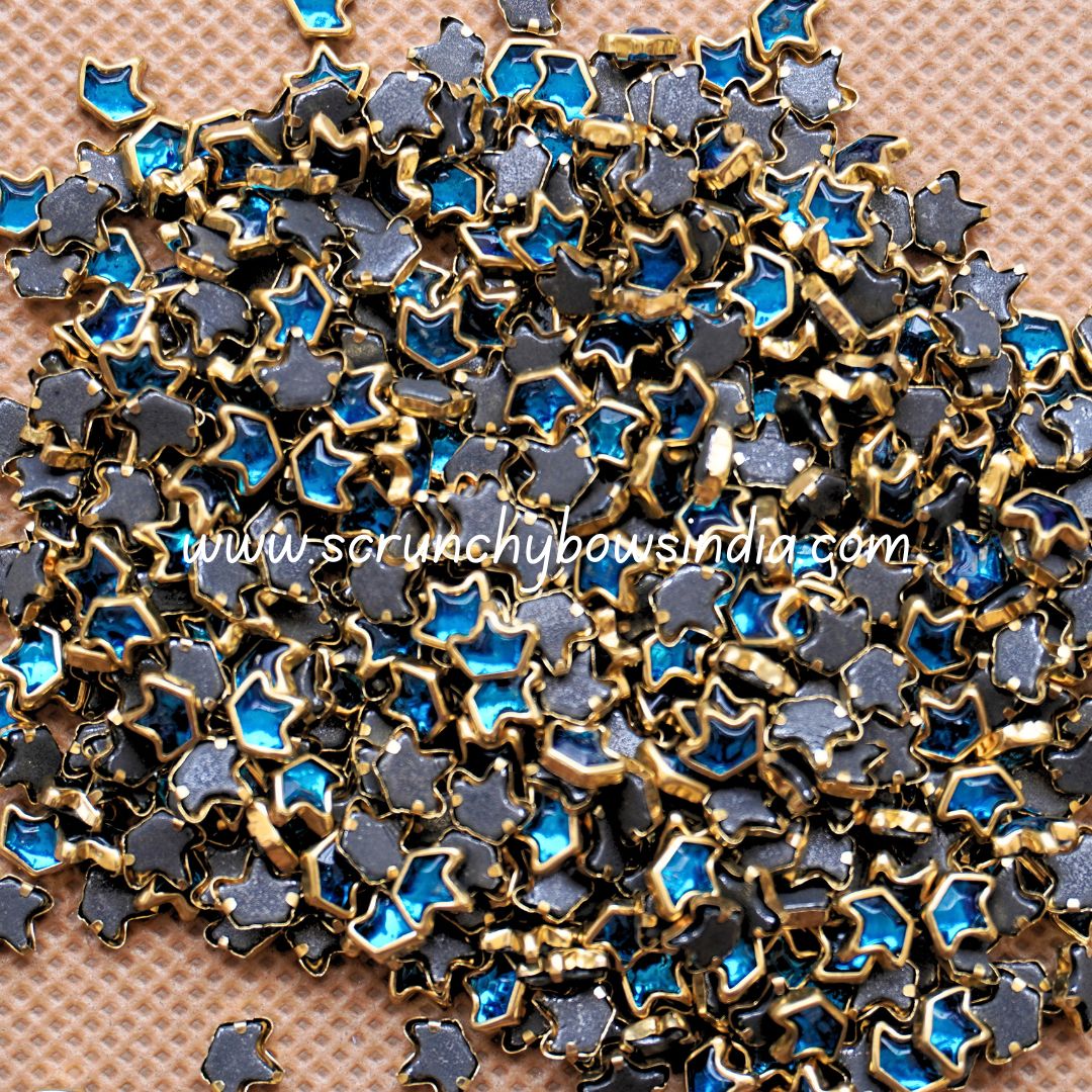 Glass Crown - Peacock Blue