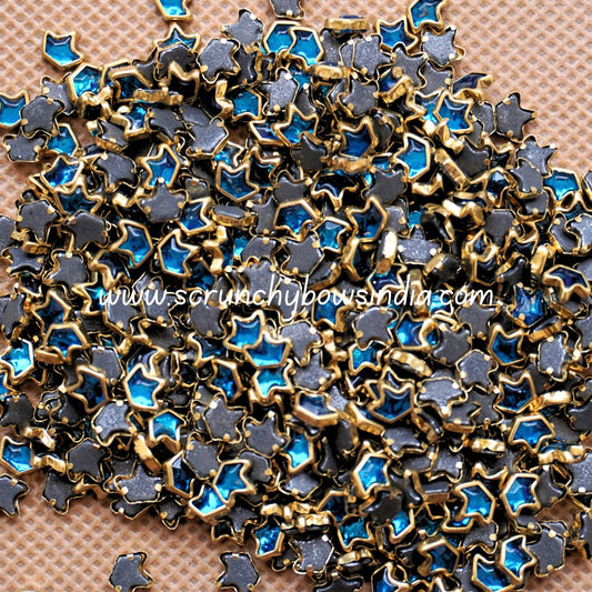 Glass Crown - Peacock Blue