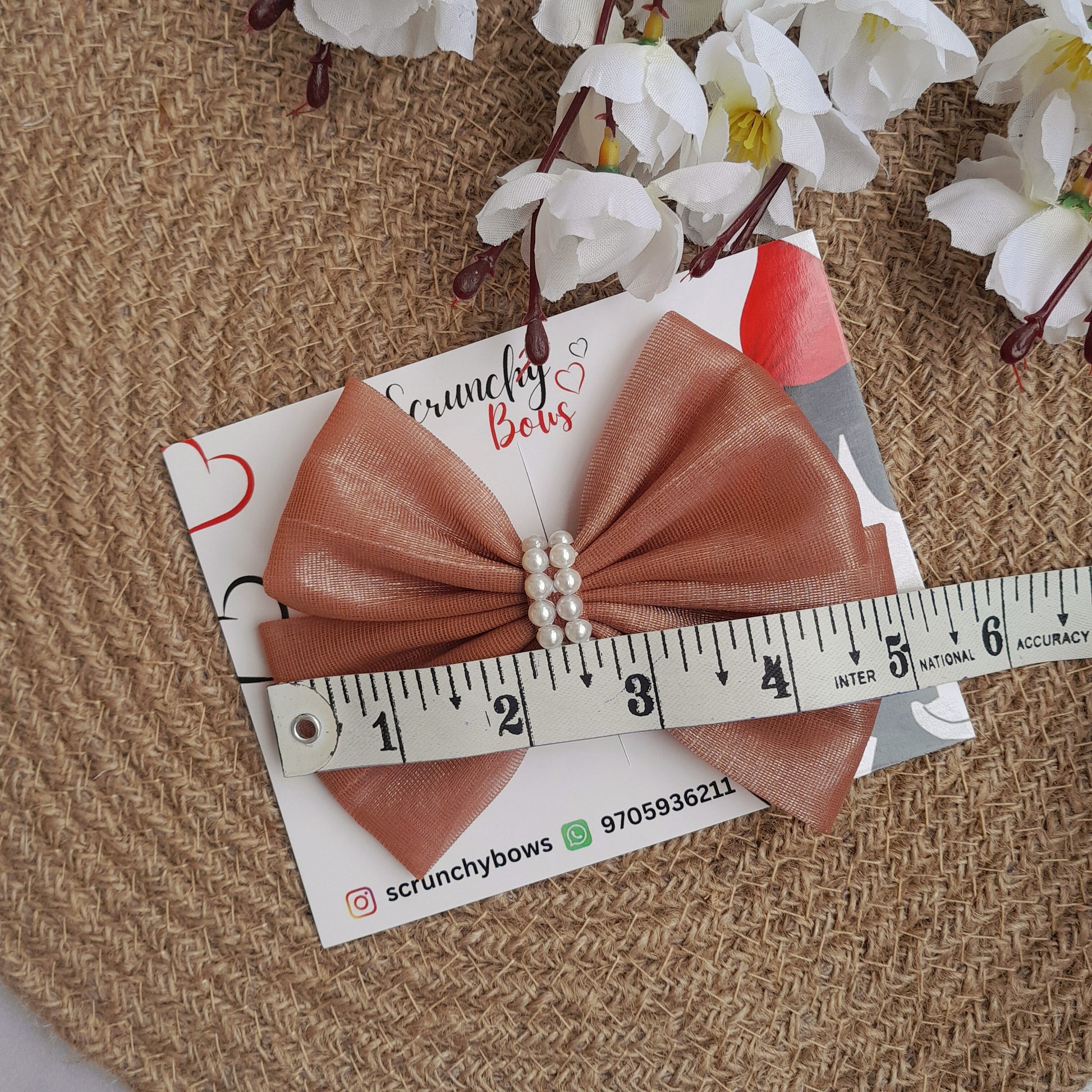 Shimmer Bow - Rust - Scrunchy Bows