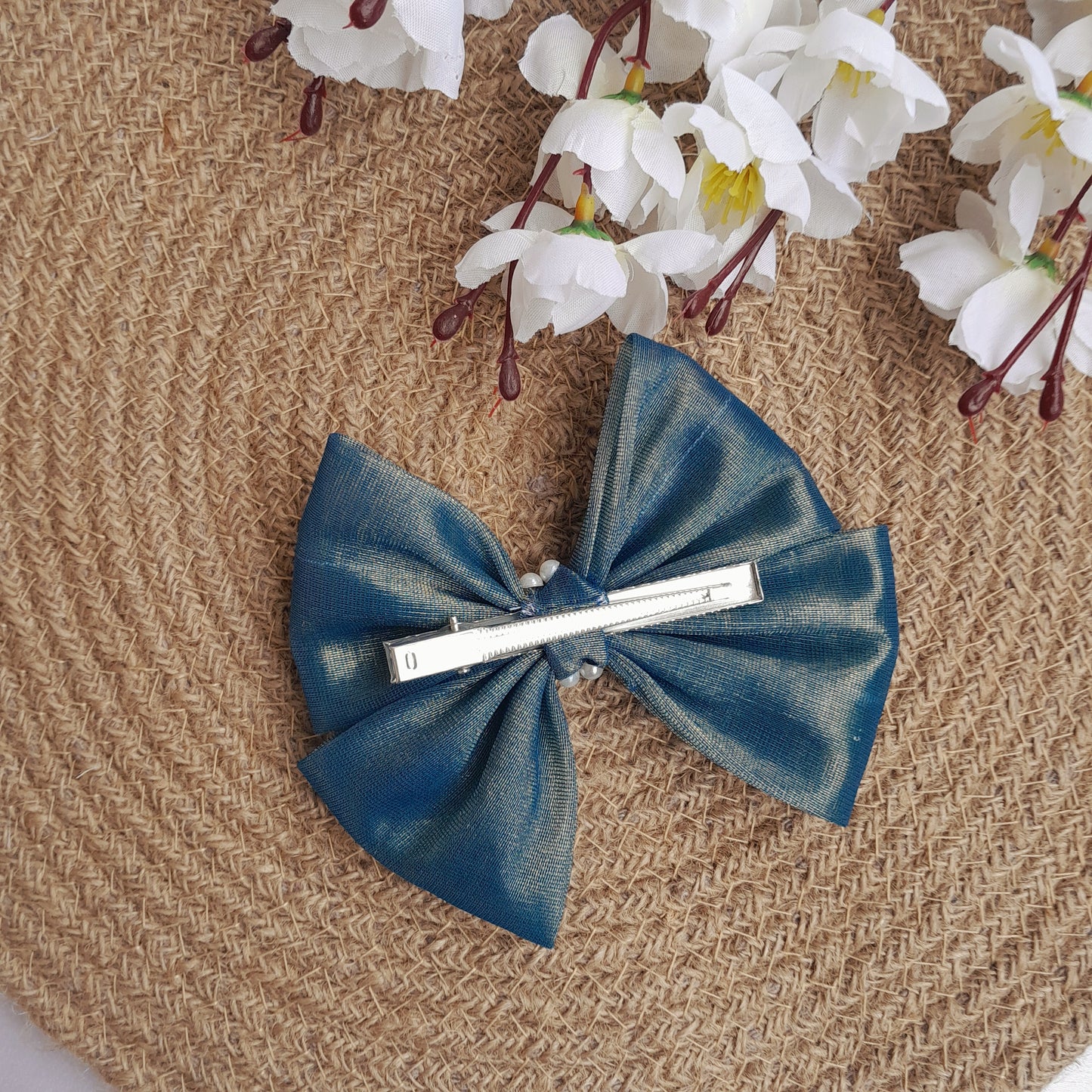 Shimmer Bow - Blue - Scrunchy Bows