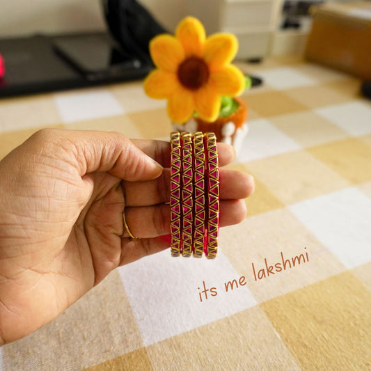 Silk Thread Bangles - Design 1