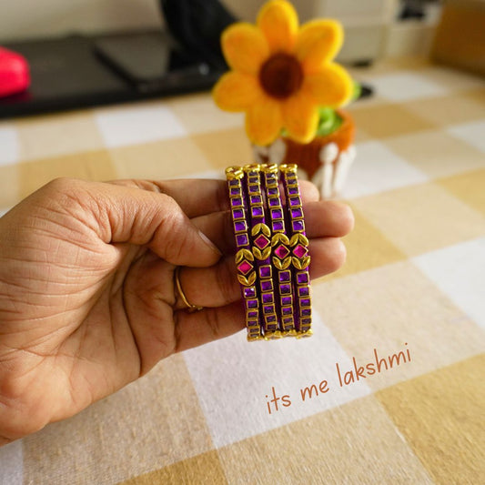 Silk Thread Bangles - Design 4