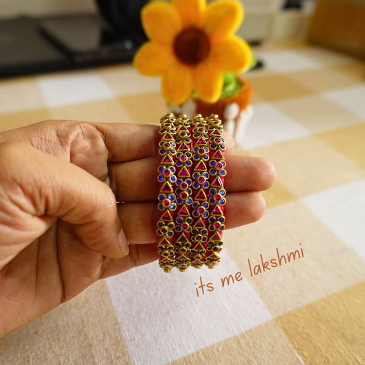 Silk Thread Bangles - Design 7