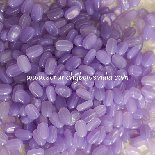 11x7MM Flat Oval Tablet Beads - Lilac