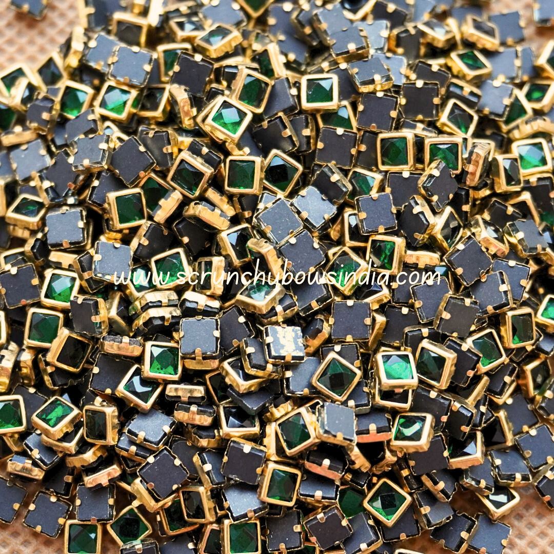 Glass Square - Dark Green