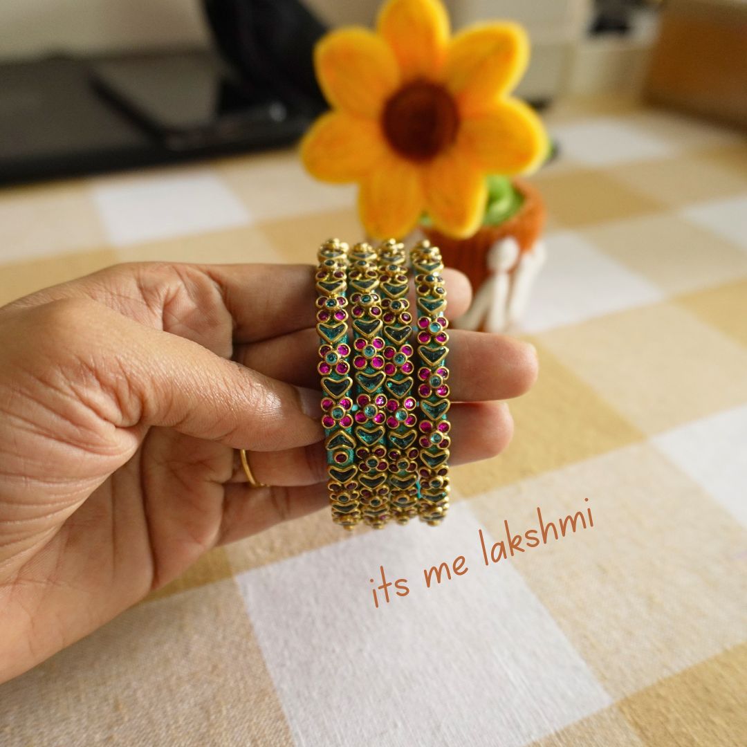 Silk Thread Bangles - Design 9