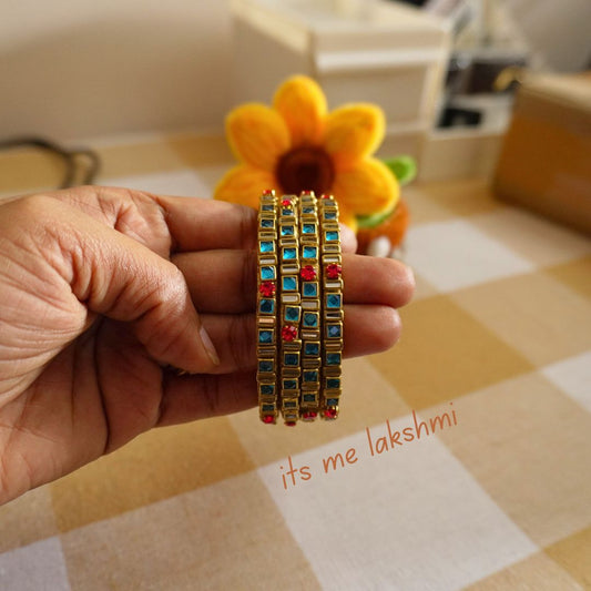 Silk Thread Bangles - Design 10