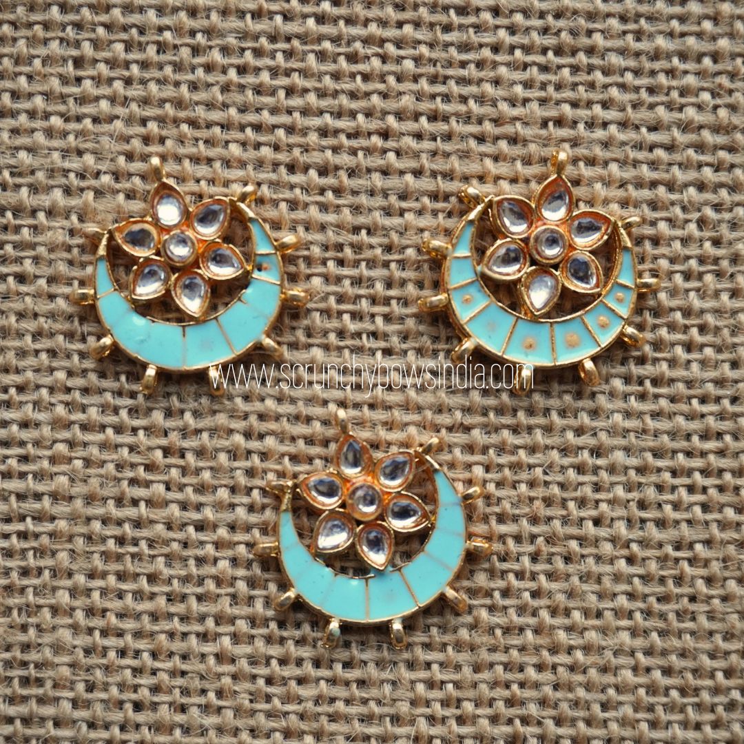 26X26 Sky Blue Chandbali Charm