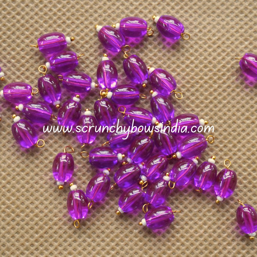 10MM Oval Hanging Beads (Magenta Pink)