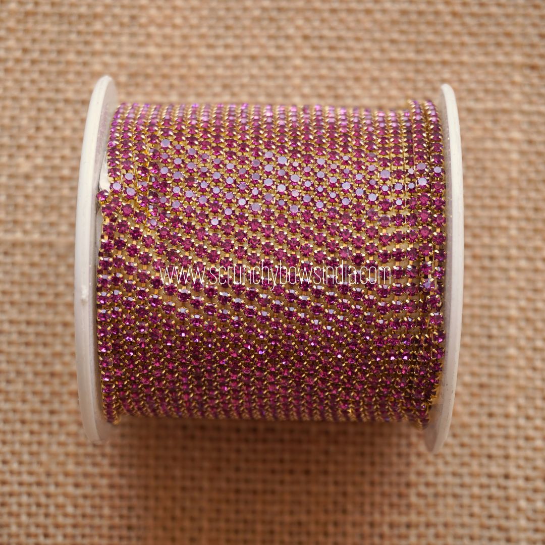 Stone Chain - Pink (1 meter)