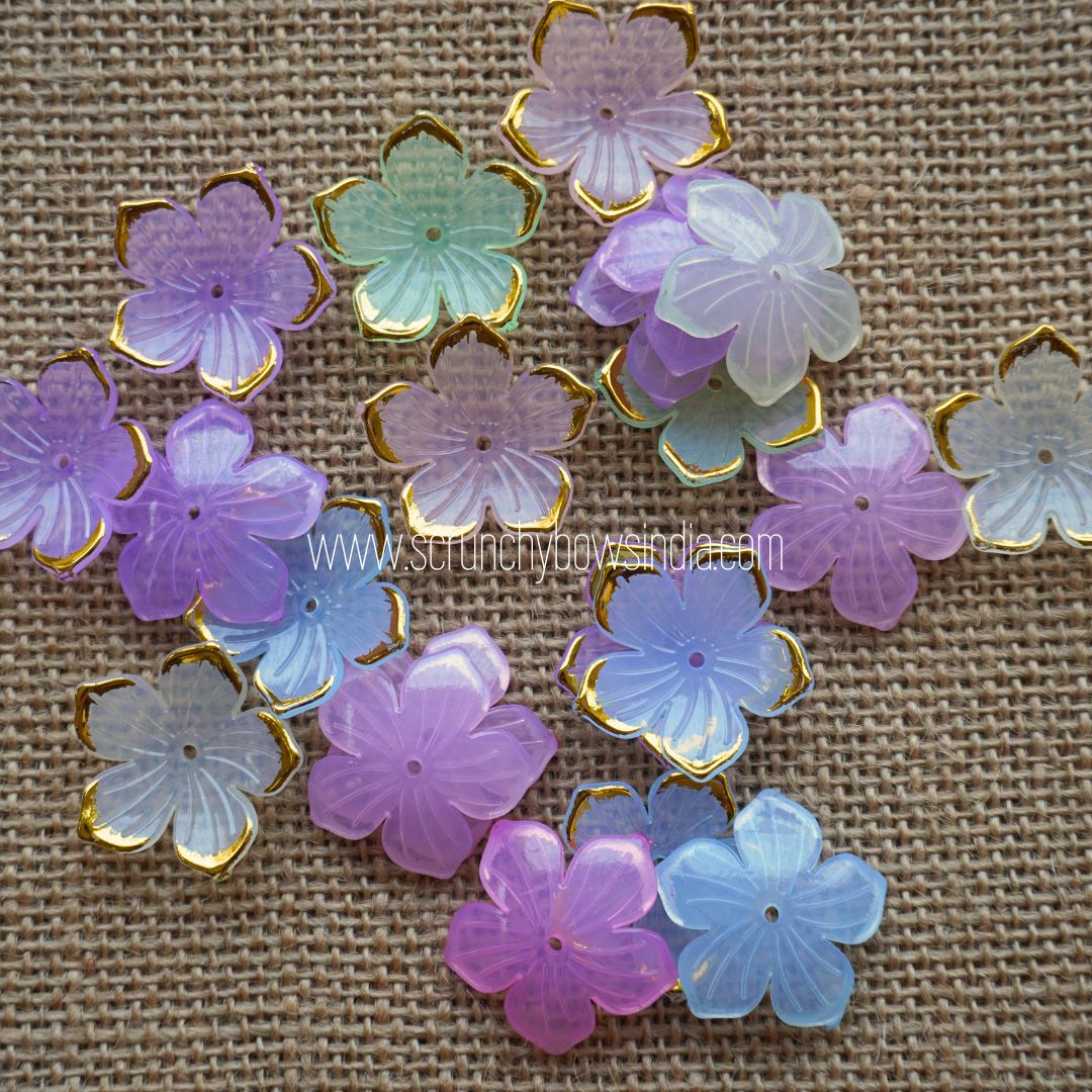 Mixed Color Flower Brooch Shells