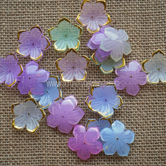 Mixed Color Flower Brooch Shells