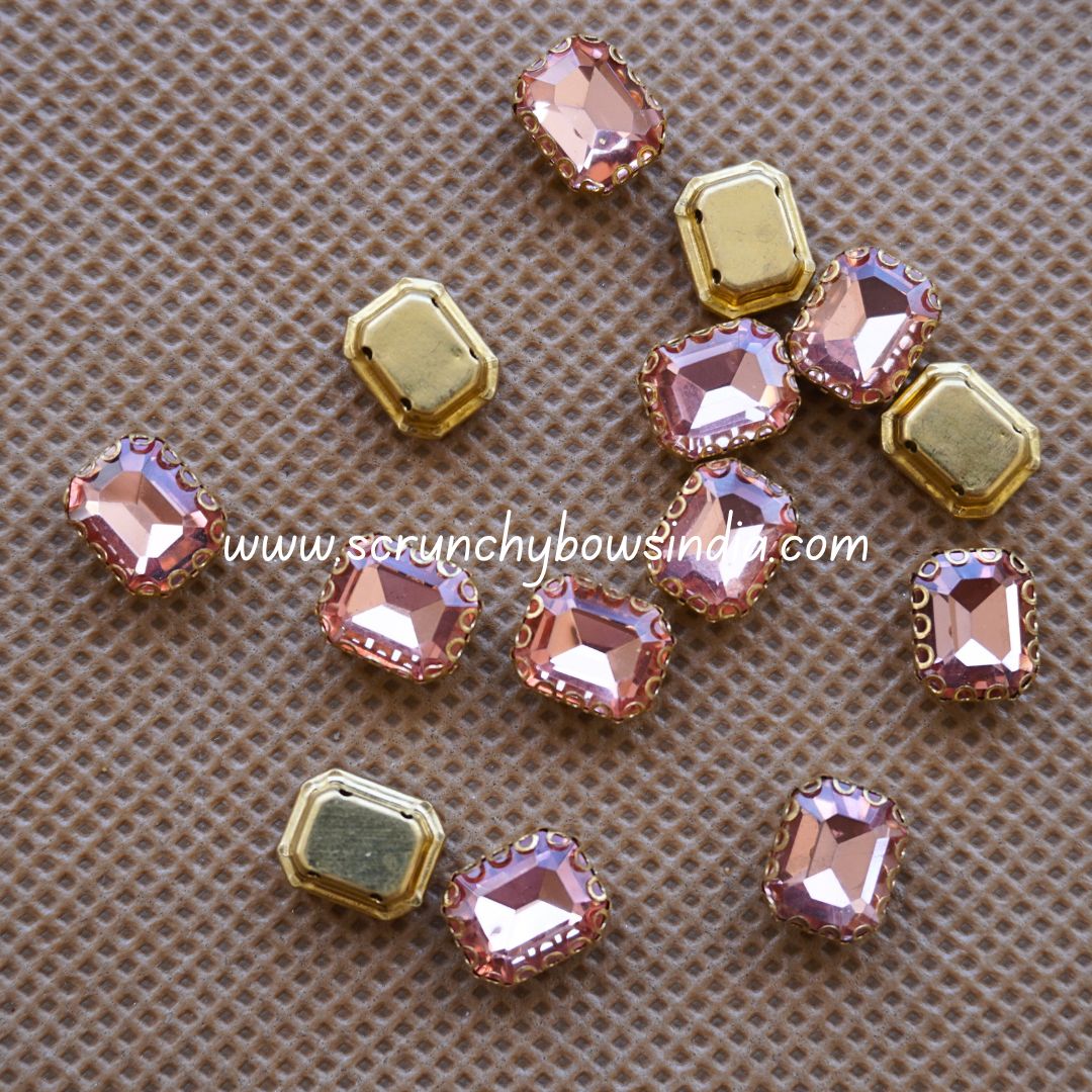 10 x 7 Rectangle Clip Stone - GOLD
