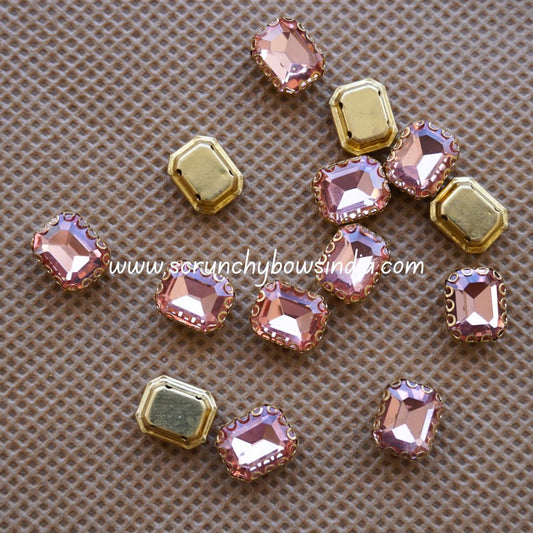 10 x 7 Rectangle Clip Stone - GOLD