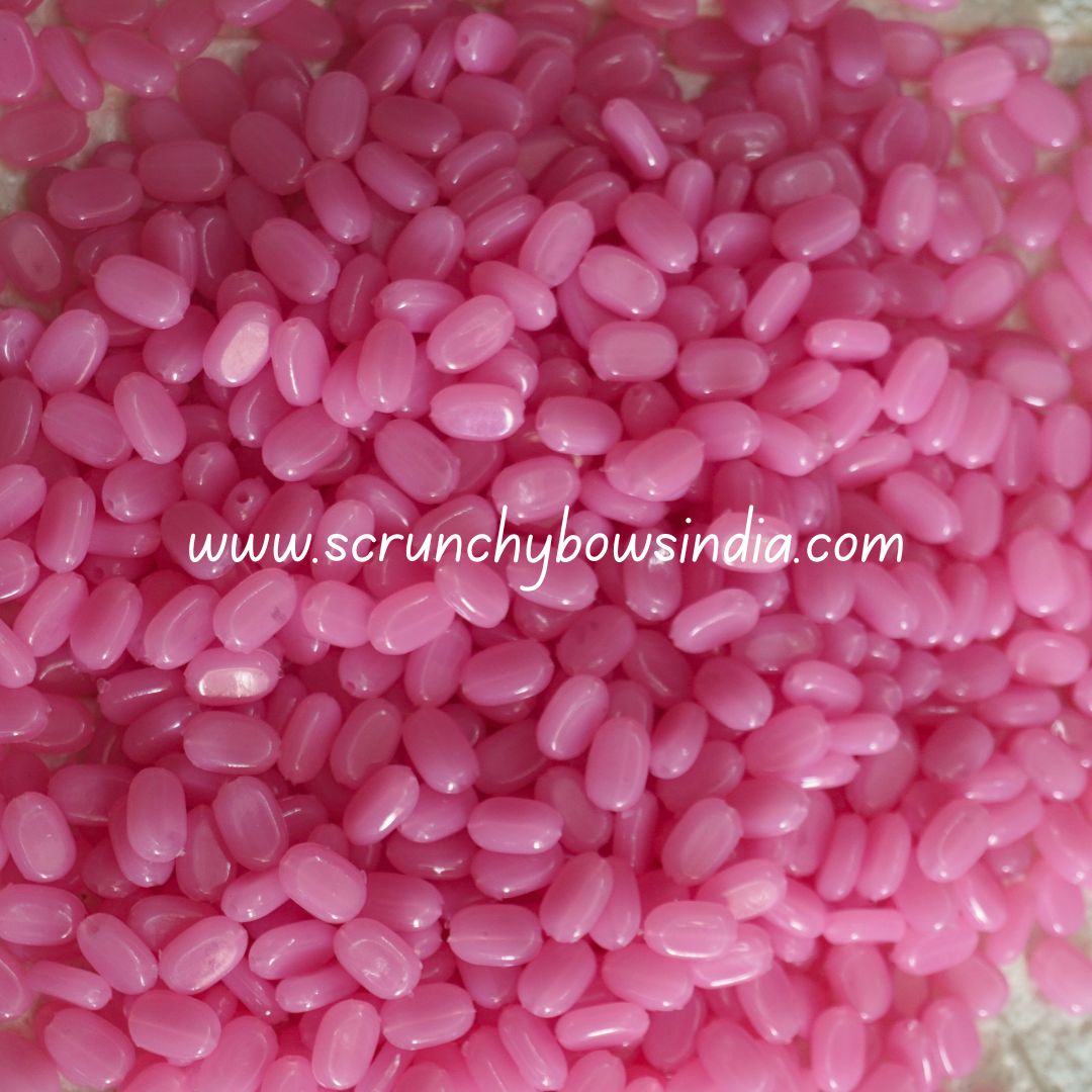 11x7MM Flat Oval Tablet Beads - Baby Pink