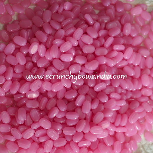 11x7MM Flat Oval Tablet Beads - Baby Pink