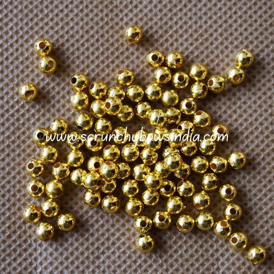 5mm Gold Plastic Beads