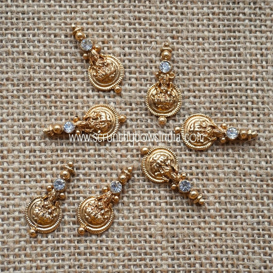 Gold Lakshmi Charms (White) - 1 PIECE