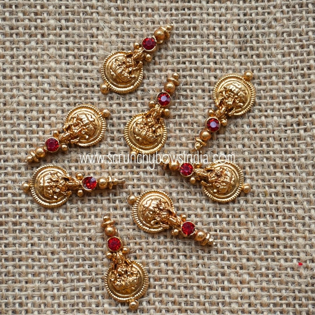 Gold Lakshmi Charms (Red) - 1 PIECE