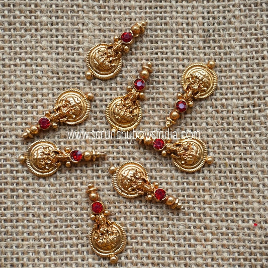 Gold Lakshmi Charms (Red) - 1 PIECE