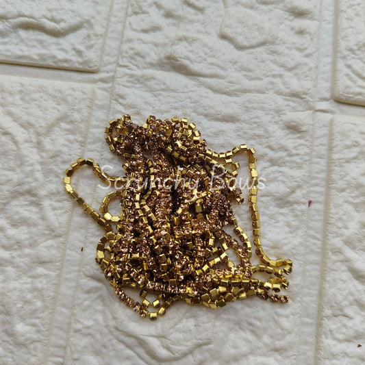 Stone Chain - Gold (1 meter)