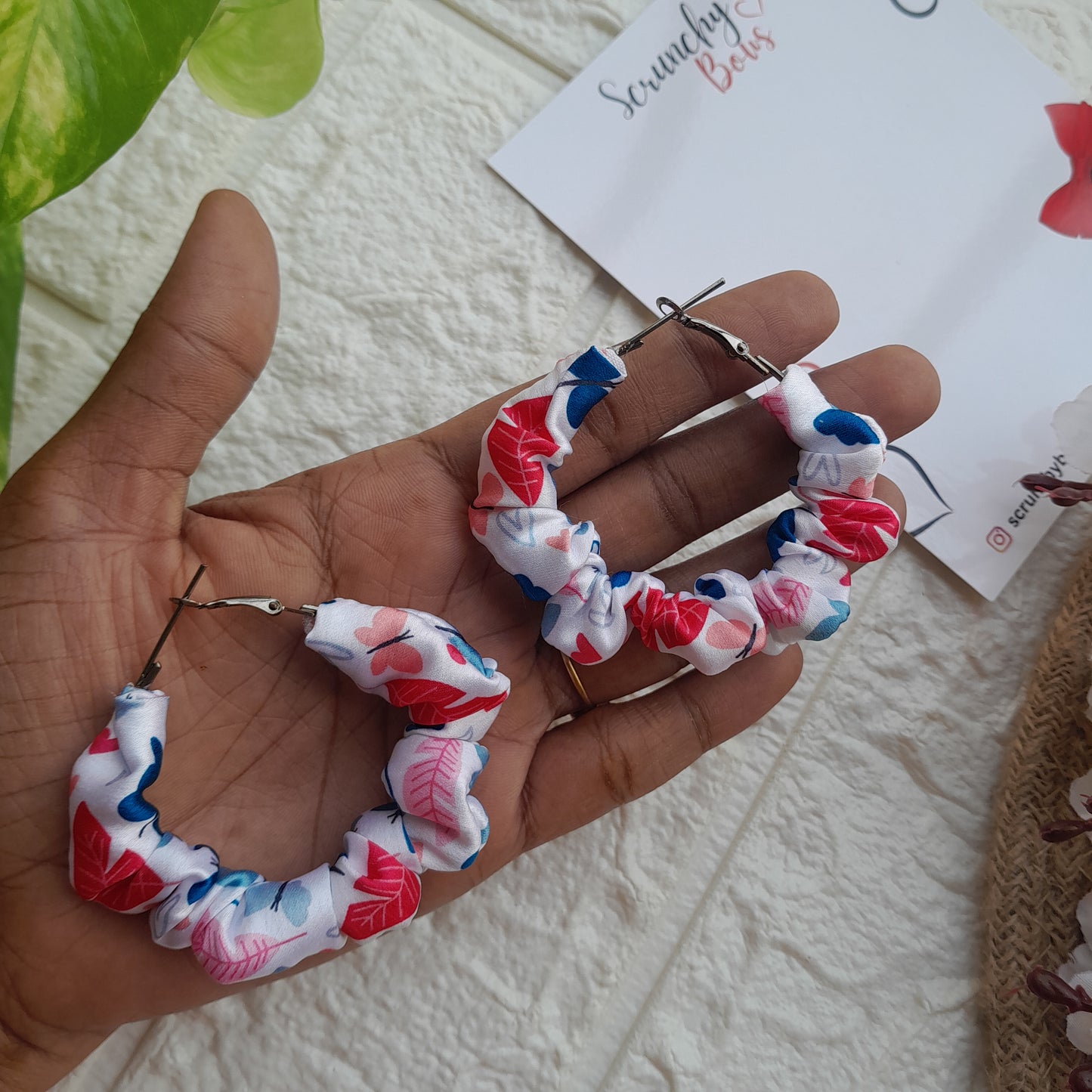 Butterfly - Scrunchie Hoops