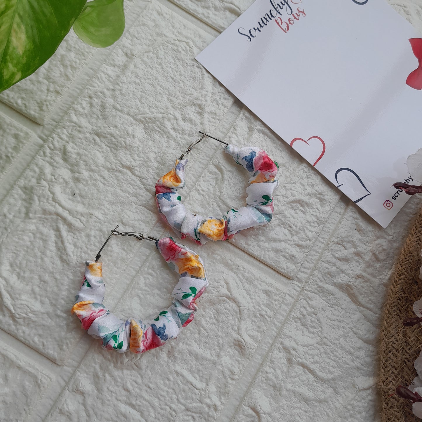 Floral - Scrunchie Hoops