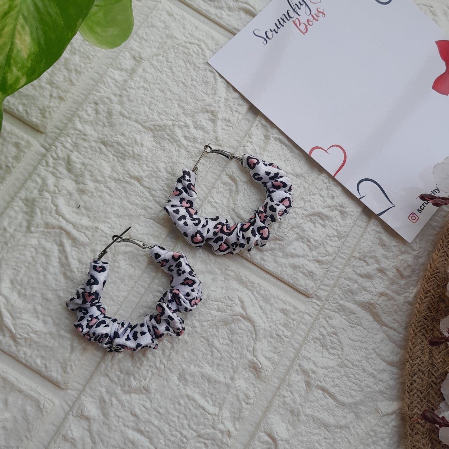 Animal Print - Scrunchie Hoops