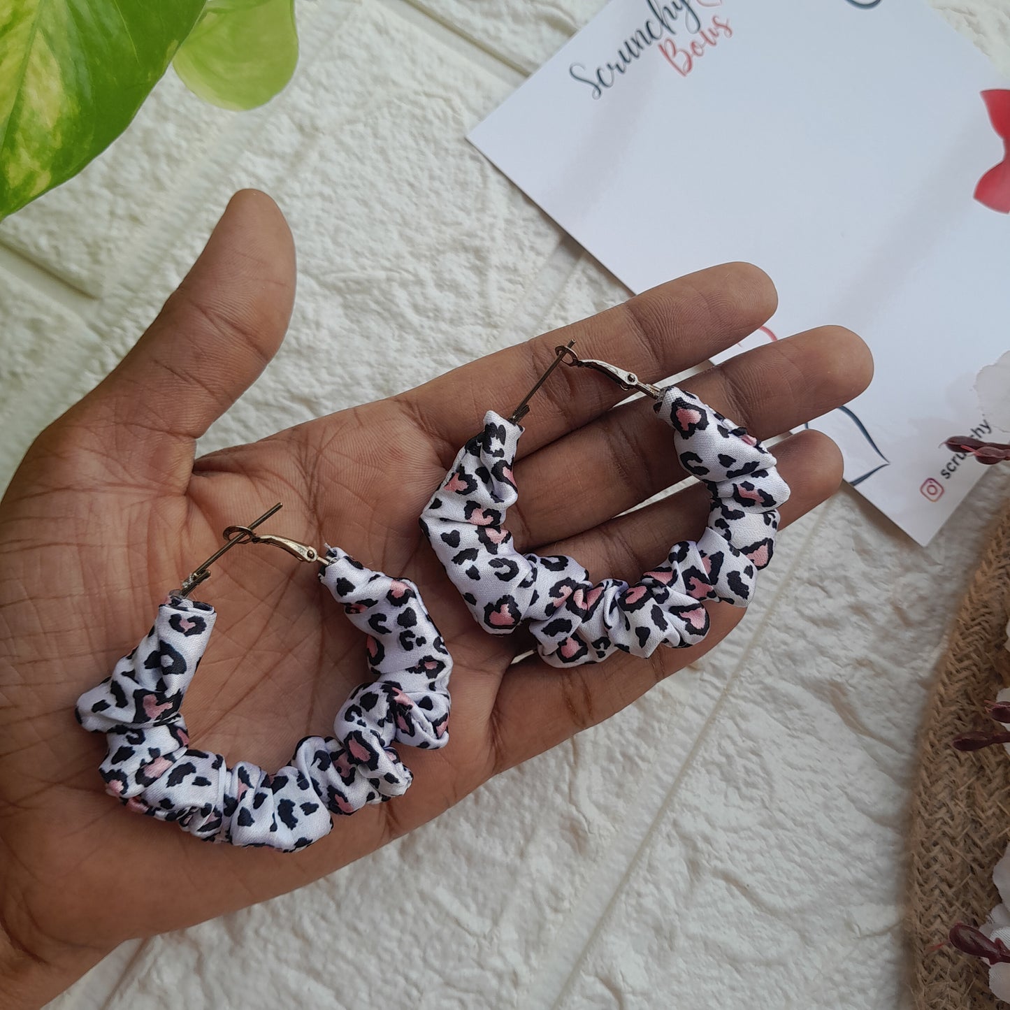 Animal Print - Scrunchie Hoops