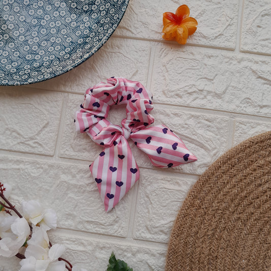 Stripy Love Bunny Scrunchie