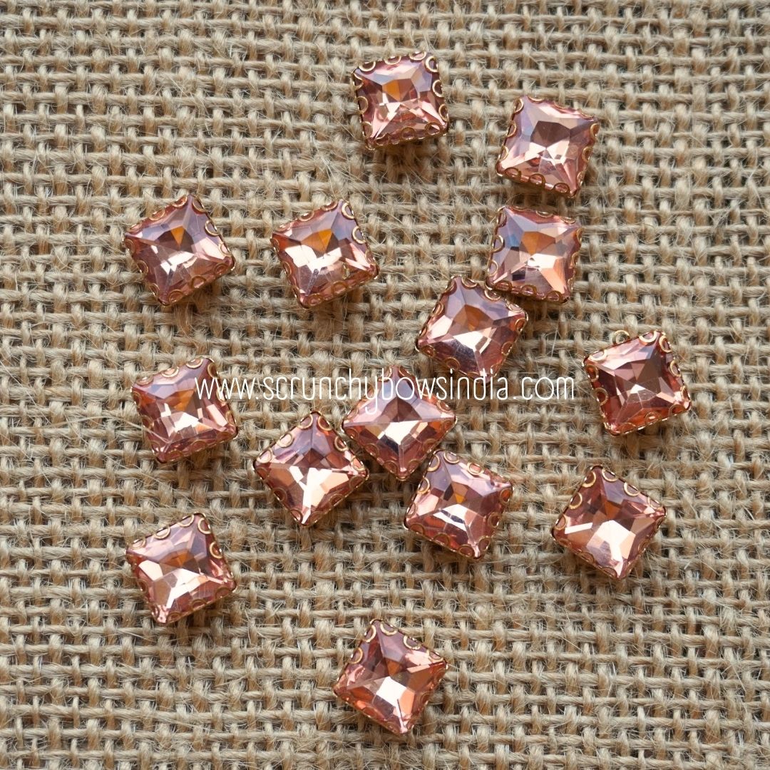 8x8 Square Clip Stone - Peach