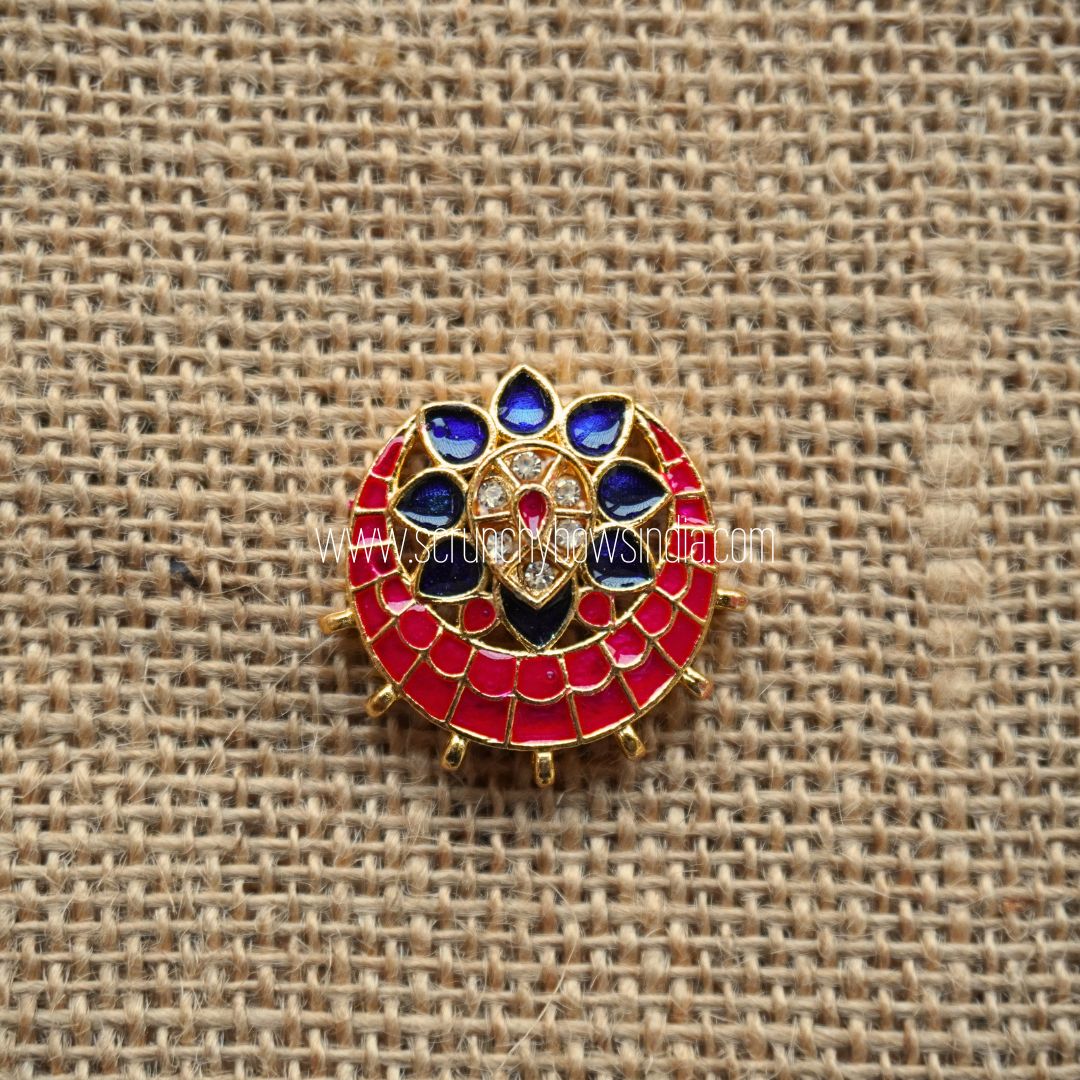 29 X 28 MM  Blue & Pink Charm (1 PIECE)
