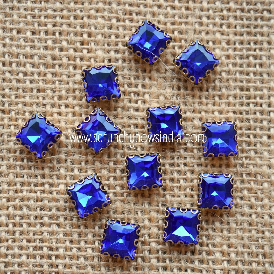 8x8 Square Clip Stone - Blue