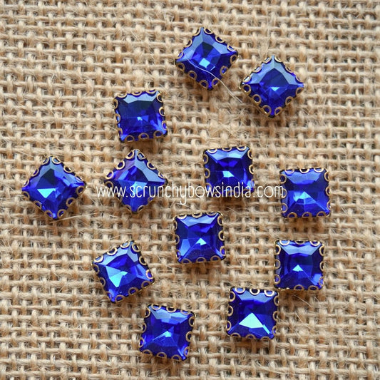 8x8 Square Clip Stone - Blue
