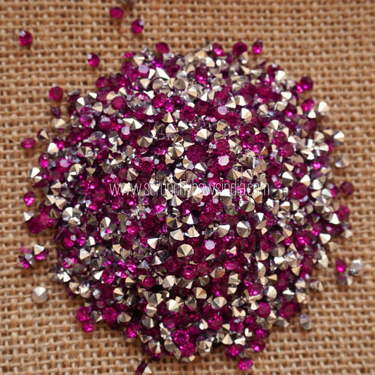 4MM Jarkan Stones - Dark Pink