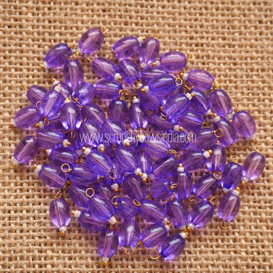 10MM Oval Hanging Beads Lavender