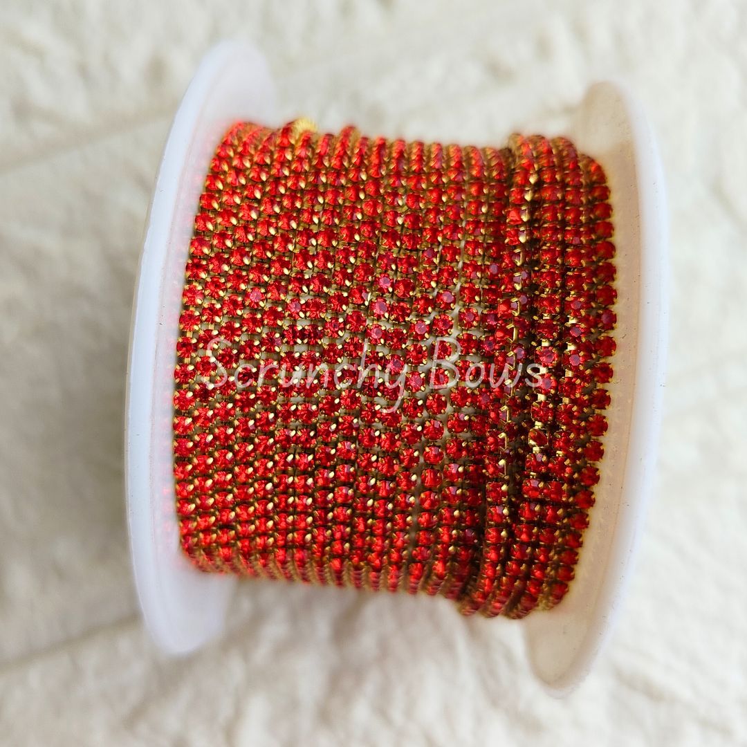 Stone Chain - Red (1 meter)
