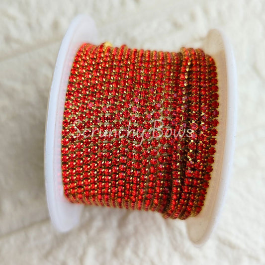 Stone Chain - Red (1 meter)