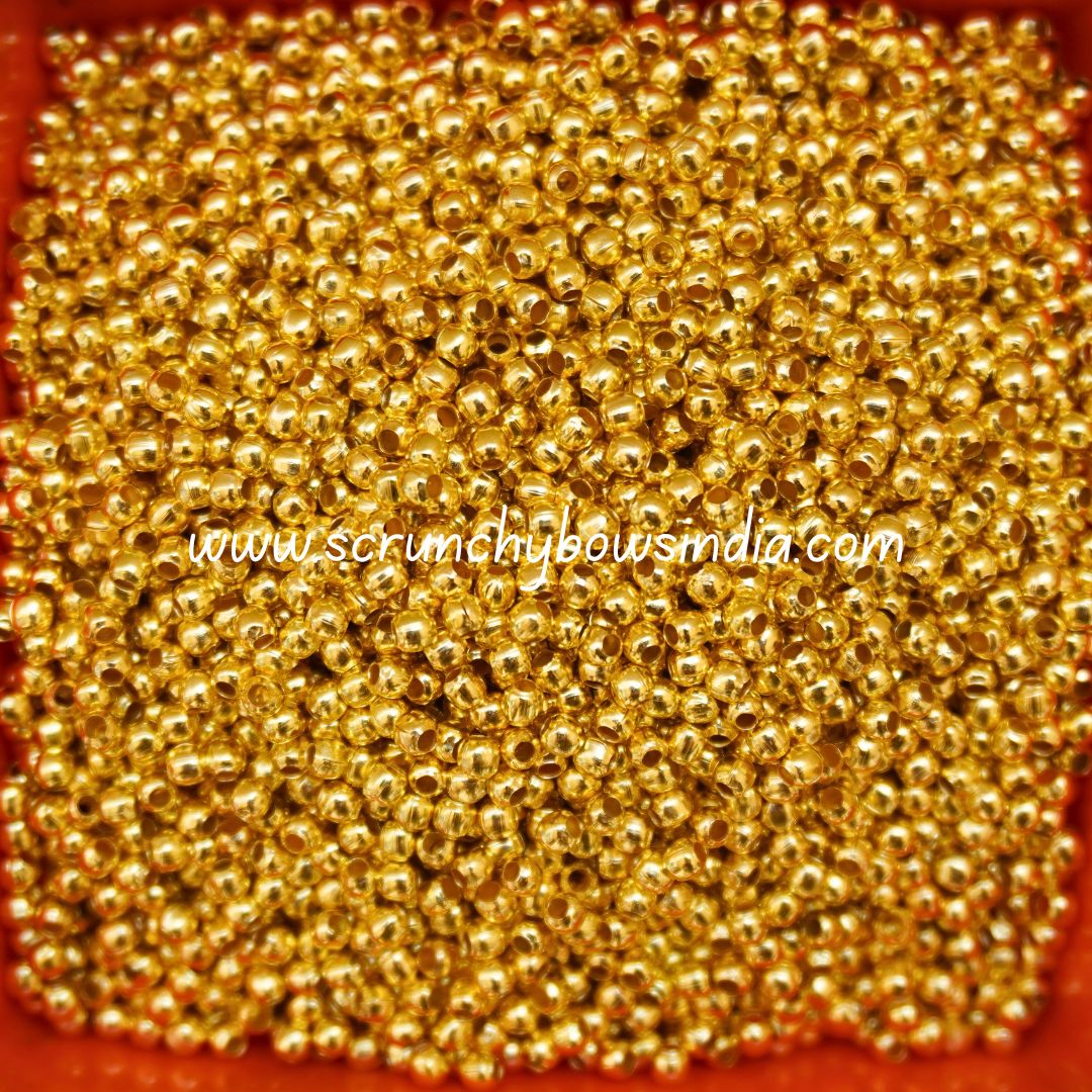 3MM Gold Metal Beads