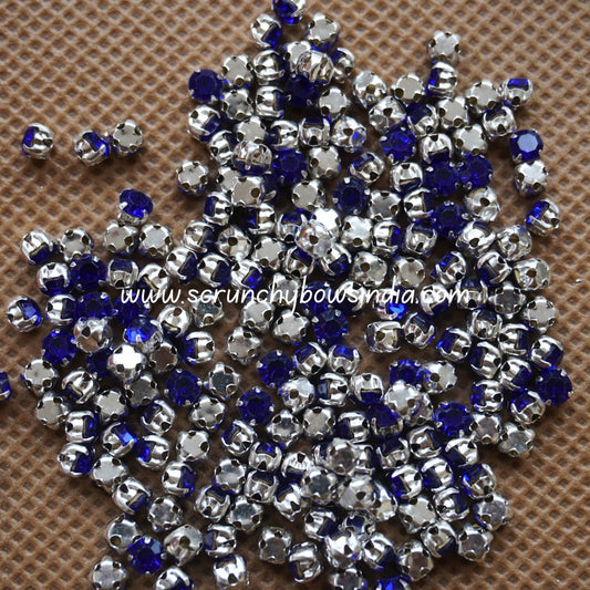 3MM Round Clip Stones - Blue