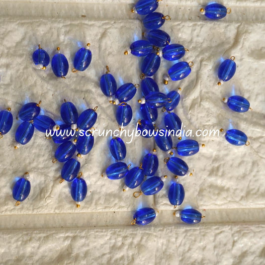 10MM Oval Hanging Beads (Royal Blue)