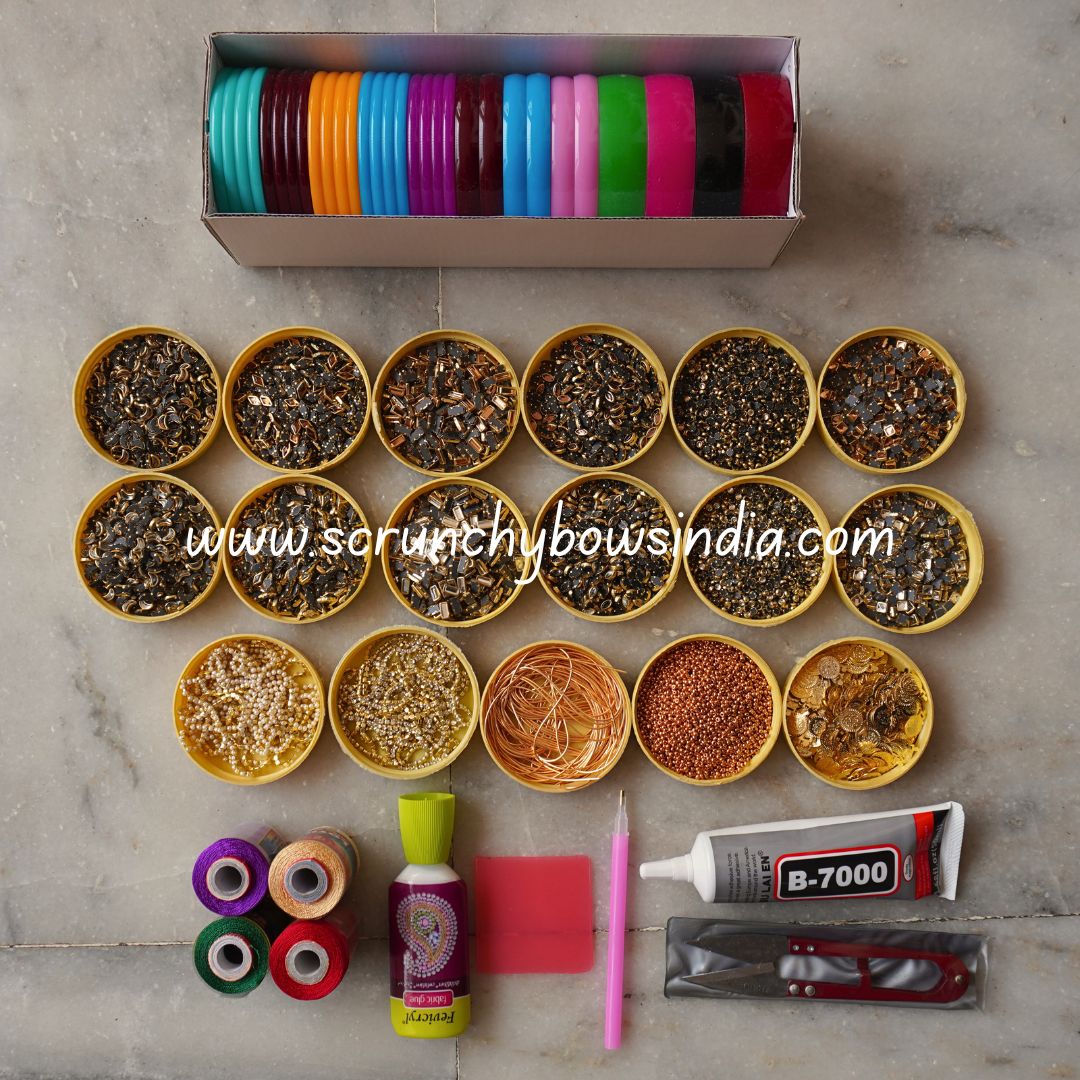 Thread Bangles Kit Silk Thread Bangles Making Basic Kit – ScrunchyBows