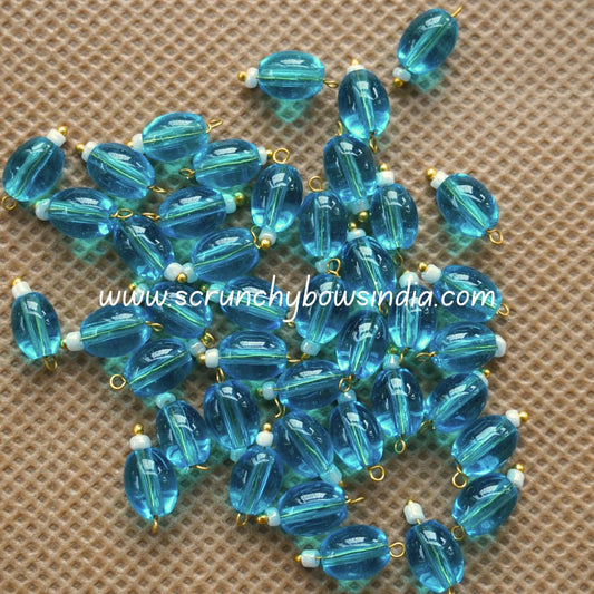 10MM Oval Hanging Beads (Opaq Sky Blue)